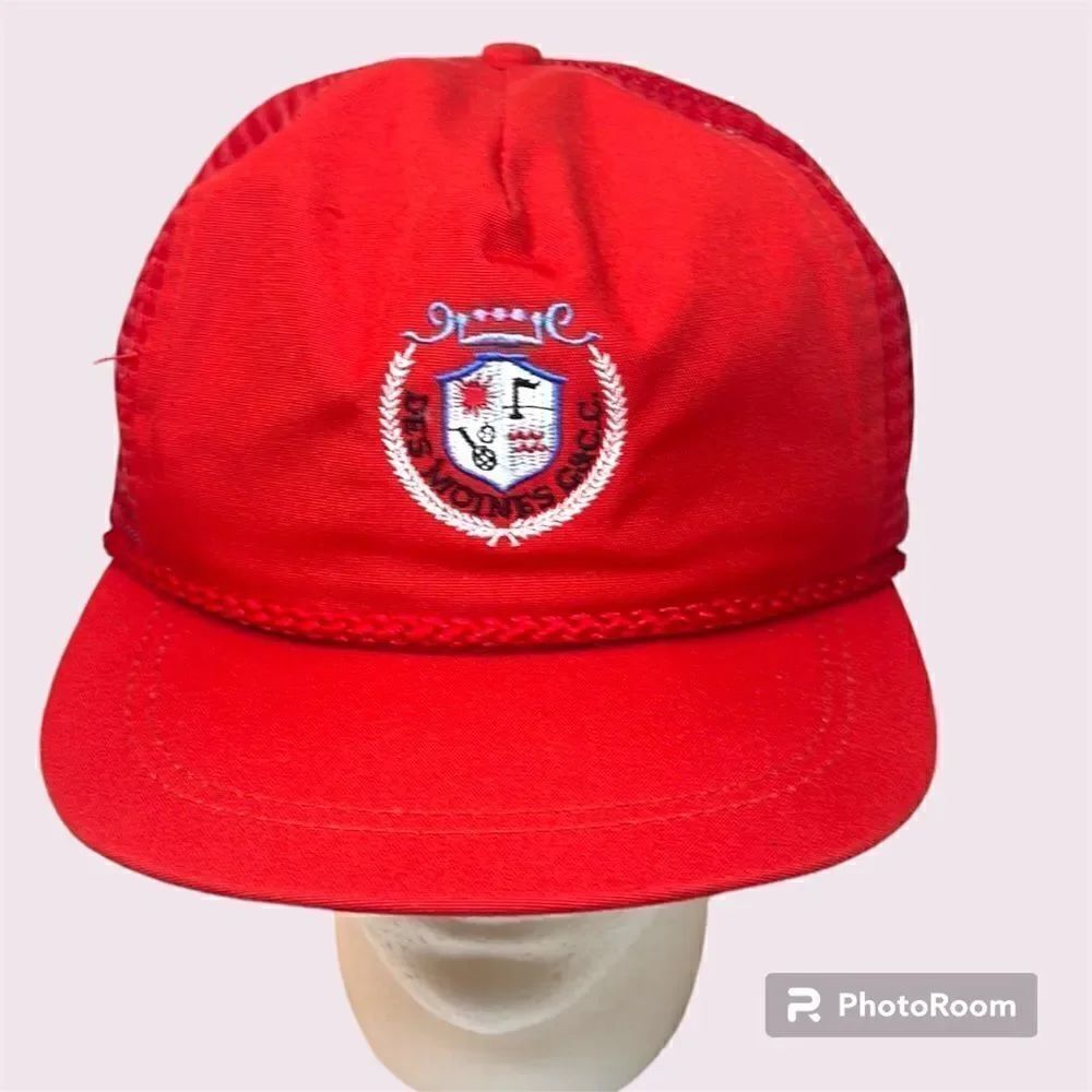 VINTAGE Union Made Des Moines Golf & Country Club Mesh Rope Hat